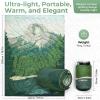 image:imageKingCamp Ultralight Camping Blanket Packable Down Alternative Puffy Wearable Blankets Weatherproof Warm Package Quilt with Snap Buttons for Outdoor Hiking Travel Picnic Stadium 69L x 53W BlackScenictrailgreen