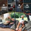 image:imageKingCamp Ultralight Camping Blanket Packable Down Alternative Puffy Wearable Blankets Weatherproof Warm Package Quilt with Snap Buttons for Outdoor Hiking Travel Picnic Stadium 69L x 53W BlackPuretraildarkgrey