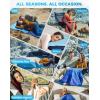 image:imageKingCamp Ultralight Camping Blanket Packable Down Alternative Puffy Wearable Blankets Weatherproof Warm Package Quilt with Snap Buttons for Outdoor Hiking Travel Picnic Stadium 69L x 53W BlackScenictrailforest