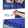 image:imageKingCamp Ultralight Camping Blanket Packable Down Alternative Puffy Wearable Blankets Weatherproof Warm Package Quilt with Snap Buttons for Outdoor Hiking Travel Picnic Stadium 69L x 53W BlackPuretrailnavy