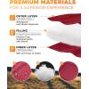 image:imageKingCamp Ultralight Camping Blanket Packable Down Alternative Puffy Wearable Blankets Weatherproof Warm Package Quilt with Snap Buttons for Outdoor Hiking Travel Picnic Stadium 69L x 53W BlackPuretrailgrid Red