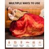 image:imageKingCamp Ultralight Camping Blanket Packable Down Alternative Puffy Wearable Blankets Weatherproof Warm Package Quilt with Snap Buttons for Outdoor Hiking Travel Picnic Stadium 69L x 53W BlackSherpaorange