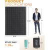 image:imageKingCamp Ultralight Camping Blanket Packable Down Alternative Puffy Wearable Blankets Weatherproof Warm Package Quilt with Snap Buttons for Outdoor Hiking Travel Picnic Stadium 69L x 53W BlackPuretrailgrid Black