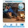 image:imageKingCamp Ultralight Camping Blanket Packable Down Alternative Puffy Wearable Blankets Weatherproof Warm Package Quilt with Snap Buttons for Outdoor Hiking Travel Picnic Stadium 69L x 53W BlackScenictrailcyan