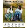 image:imageKingCamp Ultralight Camping Blanket Packable Down Alternative Puffy Wearable Blankets Weatherproof Warm Package Quilt with Snap Buttons for Outdoor Hiking Travel Picnic Stadium 69L x 53W BlackSherpagreen