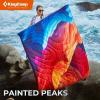 image:imageKingCamp Ultralight Camping Blanket Packable Down Alternative Puffy Wearable Blankets Weatherproof Warm Package Quilt with Snap Buttons for Outdoor Hiking Travel Picnic Stadium 69L x 53W BlackScenictrailpeak