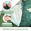 image:imageKingCamp Ultralight Camping Blanket Packable Down Alternative Puffy Wearable Blankets Weatherproof Warm Package Quilt with Snap Buttons for Outdoor Hiking Travel Picnic Stadium 69L x 53W BlackScenictrailgreen