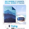 image:imageKingCamp Ultralight Camping Blanket Packable Down Alternative Puffy Wearable Blankets Weatherproof Warm Package Quilt with Snap Buttons for Outdoor Hiking Travel Picnic Stadium 69L x 53W BlackScenictrailforest