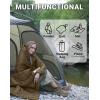image:imageKingCamp Ultralight Camping Blanket Packable Down Alternative Puffy Wearable Blankets Weatherproof Warm Package Quilt with Snap Buttons for Outdoor Hiking Travel Picnic Stadium 69L x 53W BlackPuretrailgreen