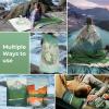 image:imageKingCamp Ultralight Camping Blanket Packable Down Alternative Puffy Wearable Blankets Weatherproof Warm Package Quilt with Snap Buttons for Outdoor Hiking Travel Picnic Stadium 69L x 53W BlackScenictrailgreen