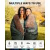 image:imageKingCamp Ultralight Camping Blanket Packable Down Alternative Puffy Wearable Blankets Weatherproof Warm Package Quilt with Snap Buttons for Outdoor Hiking Travel Picnic Stadium 69L x 53W BlackSherpakhakiOlive
