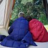image:imageKingCamp Ultralight Camping Blanket Packable Down Alternative Puffy Wearable Blankets Weatherproof Warm Package Quilt with Snap Buttons for Outdoor Hiking Travel Picnic Stadium 69L x 53W BlackPuretrailred