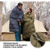 image:imageKingCamp Ultralight Camping Blanket Packable Down Alternative Puffy Wearable Blankets Weatherproof Warm Package Quilt with Snap Buttons for Outdoor Hiking Travel Picnic Stadium 69L x 53W BlackPuretraildarkgrey