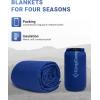 image:imageKingCamp Ultralight Camping Blanket Packable Down Alternative Puffy Wearable Blankets Weatherproof Warm Package Quilt with Snap Buttons for Outdoor Hiking Travel Picnic Stadium 69L x 53W BlackPuretrailnavy
