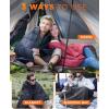 image:imageKingCamp Ultralight Camping Blanket Packable Down Alternative Puffy Wearable Blankets Weatherproof Warm Package Quilt with Snap Buttons for Outdoor Hiking Travel Picnic Stadium 69L x 53W BlackPuretrailgrid Black