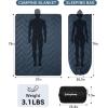 image:imageKingCamp Ultralight Camping Blanket Packable Down Alternative Puffy Wearable Blankets Weatherproof Warm Package Quilt with Snap Buttons for Outdoor Hiking Travel Picnic Stadium 69L x 53W BlackSherpagreyNavy