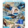 image:imageKingCamp Ultralight Camping Blanket Packable Down Alternative Puffy Wearable Blankets Weatherproof Warm Package Quilt with Snap Buttons for Outdoor Hiking Travel Picnic Stadium 69L x 53W BlackScenictrailcyanOrange