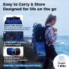 image:imageKingCamp Ultralight Camping Blanket Packable Down Alternative Puffy Wearable Blankets Weatherproof Warm Package Quilt with Snap Buttons for Outdoor Hiking Travel Picnic Stadium 69L x 53W BlackScenictrailstarrysky