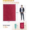 image:imageKingCamp Ultralight Camping Blanket Packable Down Alternative Puffy Wearable Blankets Weatherproof Warm Package Quilt with Snap Buttons for Outdoor Hiking Travel Picnic Stadium 69L x 53W BlackPuretrailgrid Red