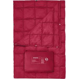 image:imageKingCamp Ultralight Camping Blanket Packable Down Alternative Puffy Wearable Blankets Weatherproof Warm Package Quilt with Snap Buttons for Outdoor Hiking Travel Picnic Stadium 69L x 53W BlackPuretrailgrid Red