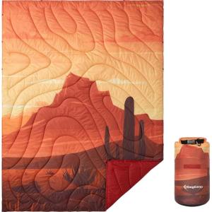 image:imageKingCamp Ultralight Camping Blanket Packable Down Alternative Puffy Wearable Blankets Weatherproof Warm Package Quilt with Snap Buttons for Outdoor Hiking Travel Picnic Stadium 69L x 53W BlackScenictrailcactus