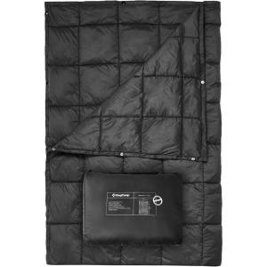 image:imageKingCamp Ultralight Camping Blanket Packable Down Alternative Puffy Wearable Blankets Weatherproof Warm Package Quilt with Snap Buttons for Outdoor Hiking Travel Picnic Stadium 69L x 53W BlackPuretrailgrid Black