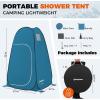 image:imageKingCamp Camping Shower Tent Portable Outdoor Privacy Toilet amp Changing Tent Windproof amp Waterproof Easy Setup 1 or 2 Room Shelter with Shower Bag for Camping Hiking BeachPOP UPBLUE