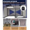 image:imageKingCamp Camping Shower Tent Portable Outdoor Privacy Toilet amp Changing Tent Windproof amp Waterproof Easy Setup 1 or 2 Room Shelter with Shower Bag for Camping Hiking Beach2 ROOMBLUEGREY
