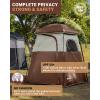 image:imageKingCamp Camping Shower Tent Portable Outdoor Privacy Toilet amp Changing Tent Windproof amp Waterproof Easy Setup 1 or 2 Room Shelter with Shower Bag for Camping Hiking Beach1 ROOMCOFFEE