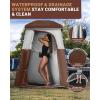 image:imageKingCamp Camping Shower Tent Portable Outdoor Privacy Toilet amp Changing Tent Windproof amp Waterproof Easy Setup 1 or 2 Room Shelter with Shower Bag for Camping Hiking Beach1 ROOMCOFFEE