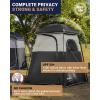 image:imageKingCamp Camping Shower Tent Portable Outdoor Privacy Toilet amp Changing Tent Windproof amp Waterproof Easy Setup 1 or 2 Room Shelter with Shower Bag for Camping Hiking Beach1 ROOMBLACKGREY