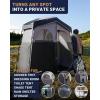 image:imageKingCamp Camping Shower Tent Portable Outdoor Privacy Toilet amp Changing Tent Windproof amp Waterproof Easy Setup 1 or 2 Room Shelter with Shower Bag for Camping Hiking Beach2 ROOMBLACKGREY