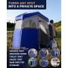 image:imageKingCamp Camping Shower Tent Portable Outdoor Privacy Toilet amp Changing Tent Windproof amp Waterproof Easy Setup 1 or 2 Room Shelter with Shower Bag for Camping Hiking Beach2 ROOMBLUEGREY