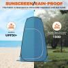image:imageKingCamp Camping Shower Tent Portable Outdoor Privacy Toilet amp Changing Tent Windproof amp Waterproof Easy Setup 1 or 2 Room Shelter with Shower Bag for Camping Hiking BeachPOP UPBLUE