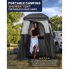 image:imageKingCamp Camping Shower Tent Portable Outdoor Privacy Toilet amp Changing Tent Windproof amp Waterproof Easy Setup 1 or 2 Room Shelter with Shower Bag for Camping Hiking Beach1 ROOMBLACKGREY