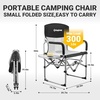 image:imageKingCamp Camping Director Chair for Adults 2 Pack Heavy Duty Folding Lawn Chair for Outside with Side Table Mesh Back Padded Armrest Support 300 lbs for Outdoor Beach Backyard