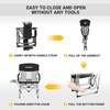 image:imageKingCamp Camping Director Chair for Adults 2 Pack Heavy Duty Folding Lawn Chair for Outside with Side Table Mesh Back Padded Armrest Support 300 lbs for Outdoor Beach Backyard