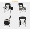 image:imageKingCamp Folding Directors HeavyDuty Camping Chair with Side Table amp Cooler Bag Supports 350 lbs for Fishing Barbecue Picnic Any Other Outdoor and Indoor Activities Oversize BlackGrey2 Pack