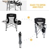 image:imageKingCamp Folding Directors HeavyDuty Camping Chair with Side Table amp Cooler Bag Supports 350 lbs for Fishing Barbecue Picnic Any Other Outdoor and Indoor Activities Oversize BlackGrey2 Pack
